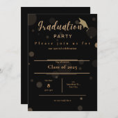 Invitation de la fête de graduation (Devant / Derrière)