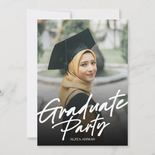 Invitation de la fête de graduation (Devant)