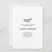 Invitation de la fête de graduation (Dos)