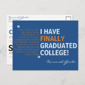 Invitation de la fête de graduation (Devant / Derrière)