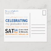 Invitation de la fête de graduation (Dos)