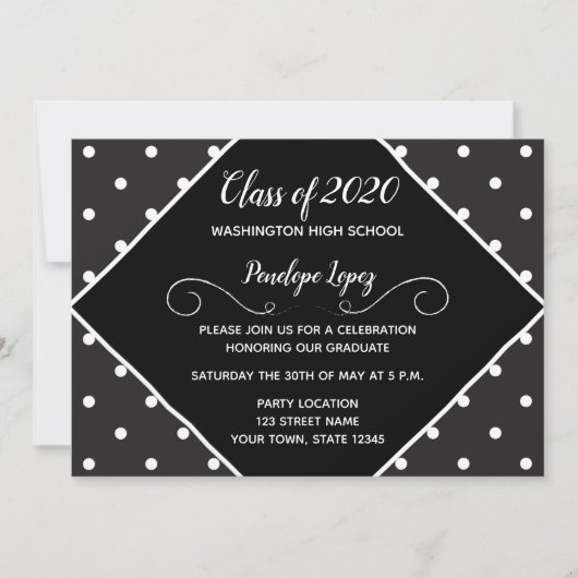 Invitation de la fête de graduation (Devant)