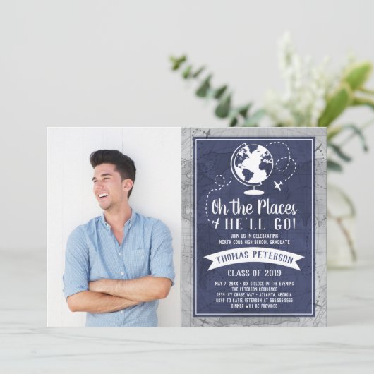 Invitation de la fête de graduation (Debout devant)