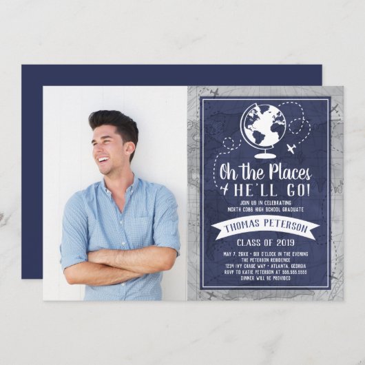 Invitation de la fête de graduation (Devant / Derrière)