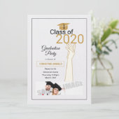 Invitation de la fête de graduation (Debout devant)