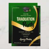 Invitation de la fête de graduation (Devant / Derrière)