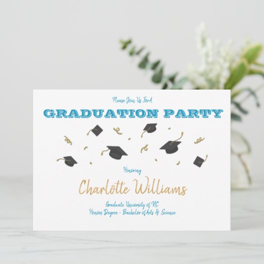 Invitation de la fête de graduation (Debout devant)