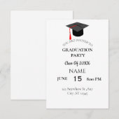 invitation de la fête de graduation (Devant / Derrière)