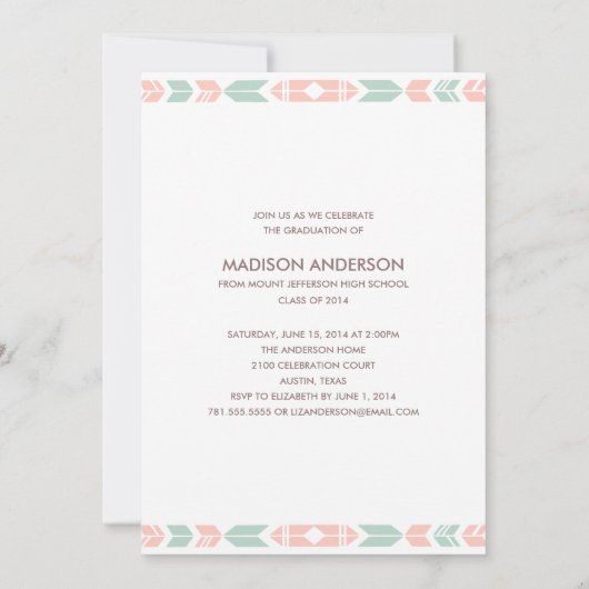 Invitation de la fête de graduation 2014 (Dos)