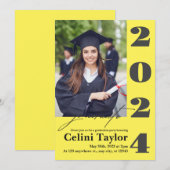 Invitation de la fête de graduation 2026 avec phot (Devant / Derrière)
