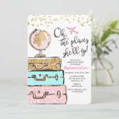 Invitation de la fête de graduation à thème de voy (Debout devant)