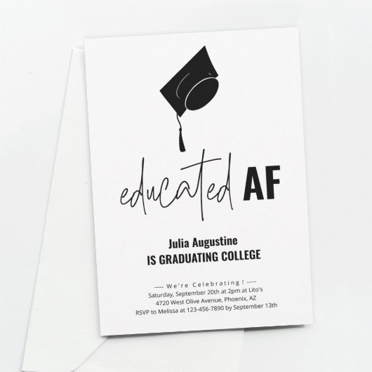 Invitation de la fête de graduation amusante AF in