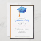 Invitation de la fête de graduation avec un casque (Devant)