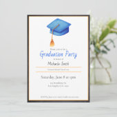 Invitation de la fête de graduation avec un casque (Debout devant)