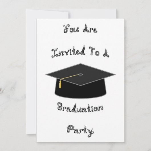 Invitation de la fête de graduation Black School C (Devant)