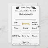 Invitation de la fête de graduation Black School C (Dos)
