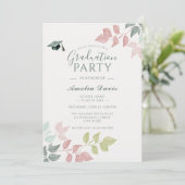 Invitation de la fête de graduation botanique élég (Debout devant)