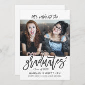 Invitation de la fête de graduation combinée (Devant / Derrière)