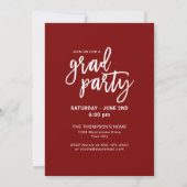 Invitation de la fête de graduation combinée (Dos)