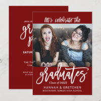 Invitation de la fête de graduation combinée