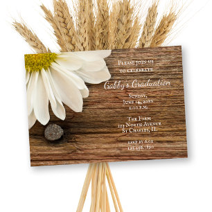 Invitation de la fête de graduation Daisy and Barn