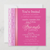 Invitation de la fête de graduation de beauté rose (Dos)