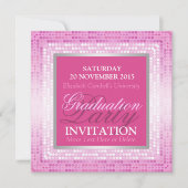 Invitation de la fête de graduation de beauté rose (Devant)