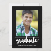 Invitation de la fête de graduation de cadre photo (Devant)