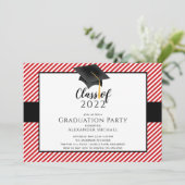 Invitation de la fête de graduation de Casquette m (Debout devant)