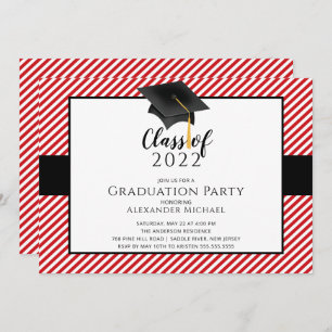 Invitation de la fête de graduation de Casquette m