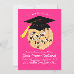 Invitation de la fête de graduation de cookies int
