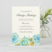 Invitation de la fête de graduation de Florals Lav (Debout devant)