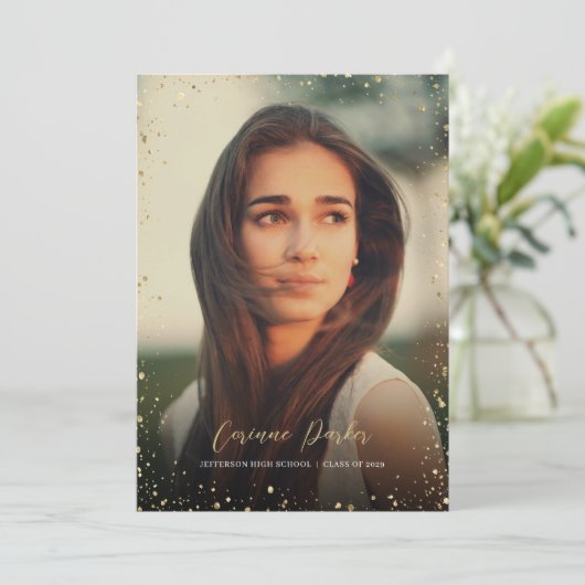 Invitation de la fête de graduation de Glitz moder (Debout devant)