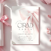 Invitation de la fête de graduation de la Bow rose