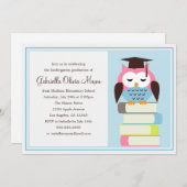 Invitation de la fête de graduation de la Chouette (Devant / Derrière)