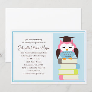 Invitation de la fête de graduation de la Chouette