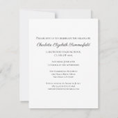 Invitation de la fête de graduation de la partie d (Dos)