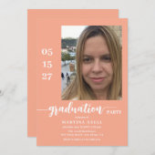 Invitation de la fête de graduation de la Peach Ph (Devant / Derrière)