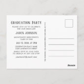 Invitation de la fête de graduation de la photo mo (Dos)