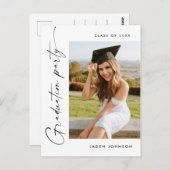 Invitation de la fête de graduation de la photo mo (Devant / Derrière)