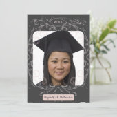 Invitation de la fête de graduation de la photogra (Debout devant)
