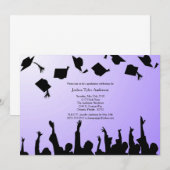 Invitation de la fête de graduation de la silhouet (Devant / Derrière)