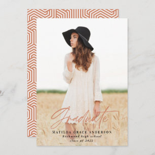 Invitation de la fête de graduation de la typograp