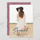 Invitation de la fête de graduation de la typograp (Devant / Derrière)