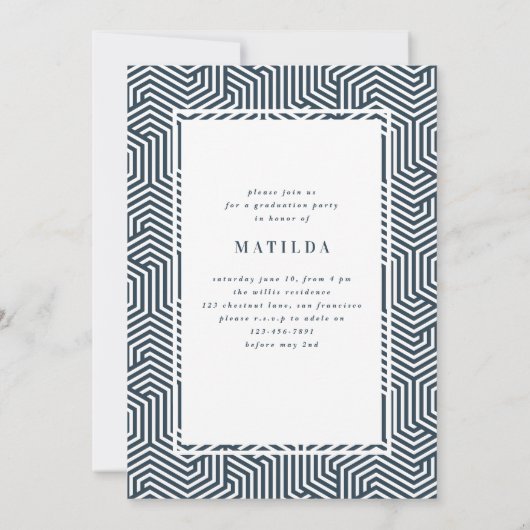 Invitation de la fête de graduation de la typograp (Dos)