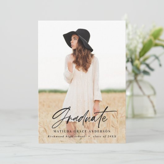 Invitation de la fête de graduation de la typograp (Debout devant)