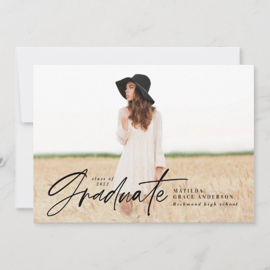 Invitation de la fête de graduation de la typograp (Devant)