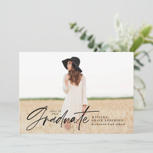 Invitation de la fête de graduation de la typograp (Debout devant)