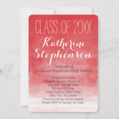 Invitation de la fête de graduation de l'aquarelle (Devant)