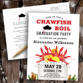 Invitation de la fête de graduation de l'écrevisse